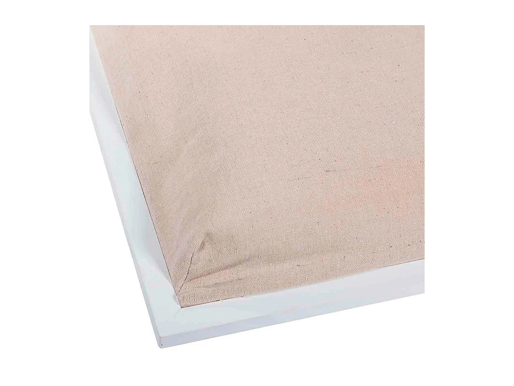 Weiß lackiertes Holztablett 43x33x5,5h cm