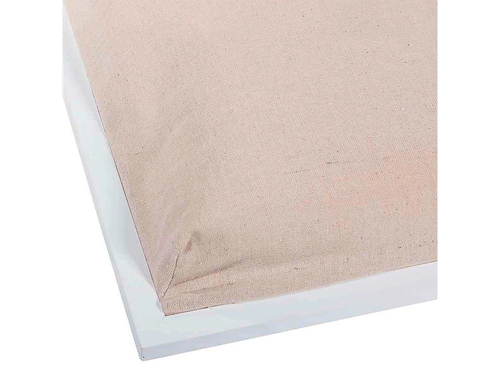 Weiß lackiertes Holztablett 43x33x5,5h cm