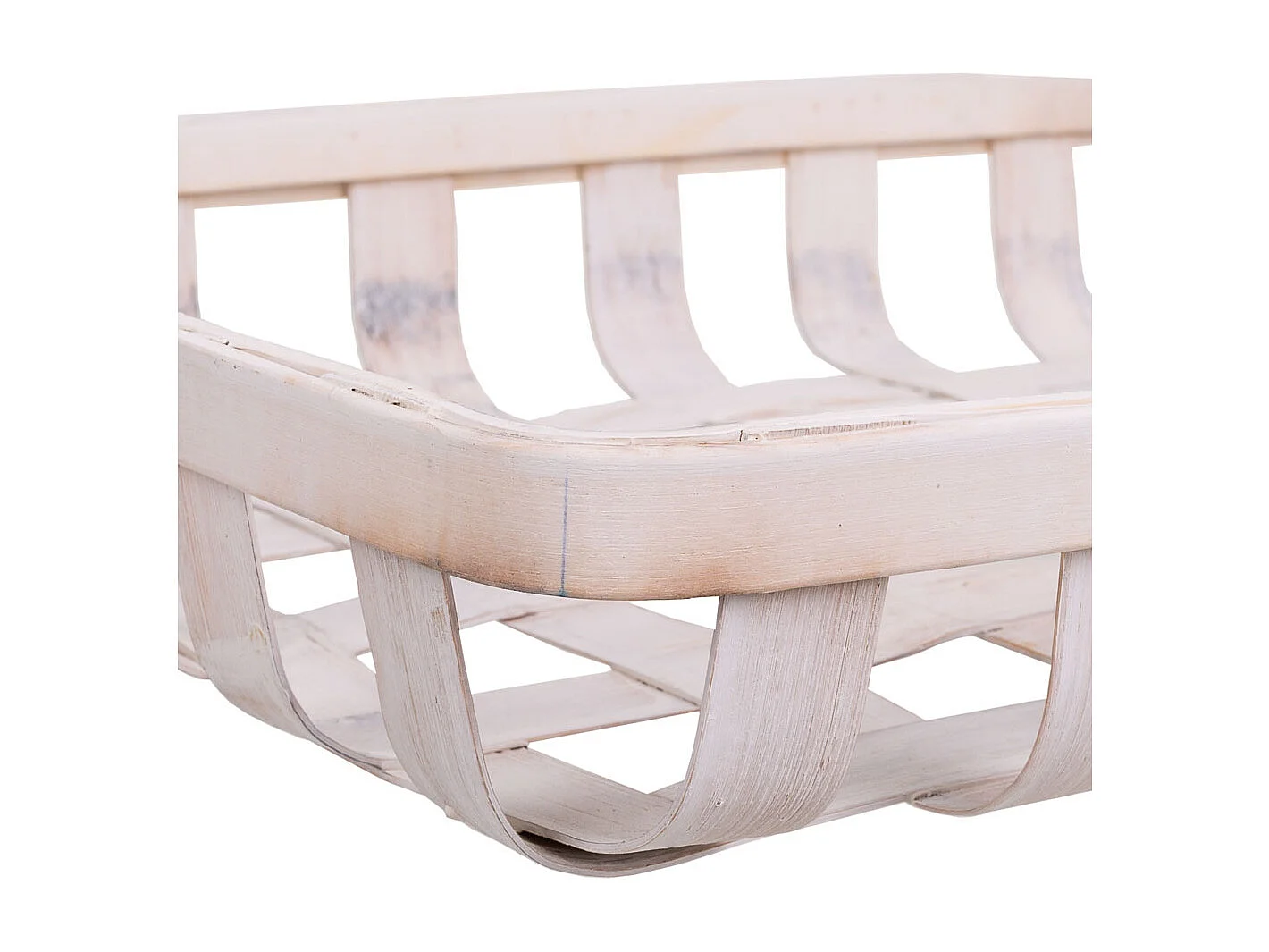 Vassoio in bambù bianco 42x30x6,5h