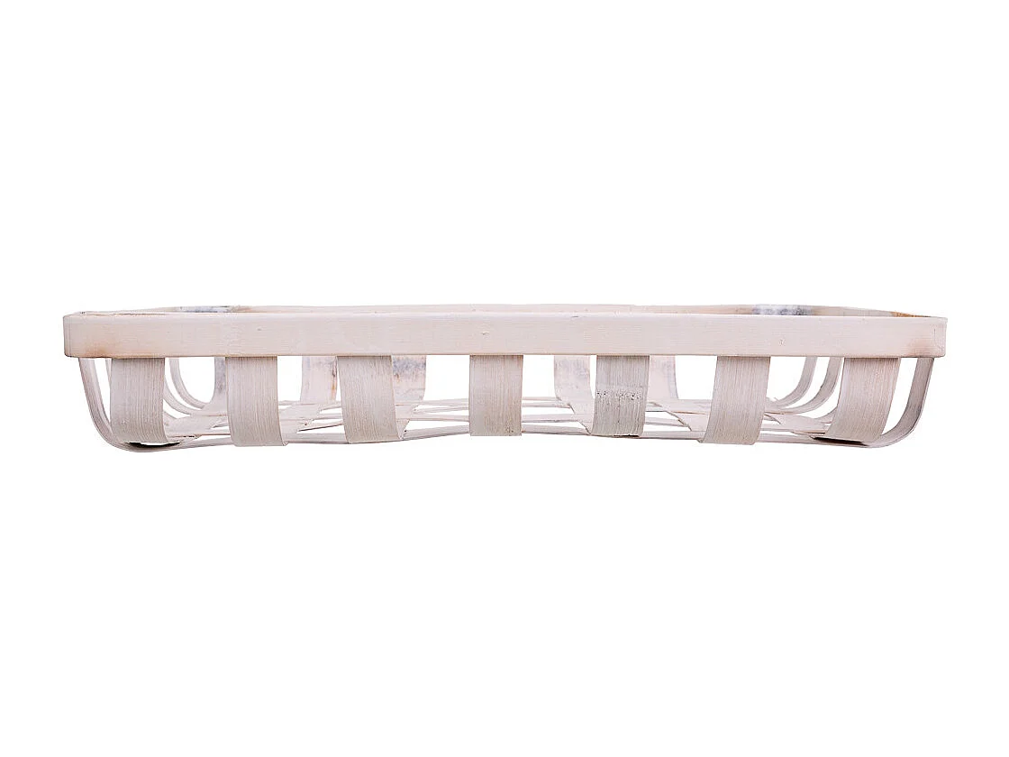 Bandeja de bambú blanca 42x30x6,5