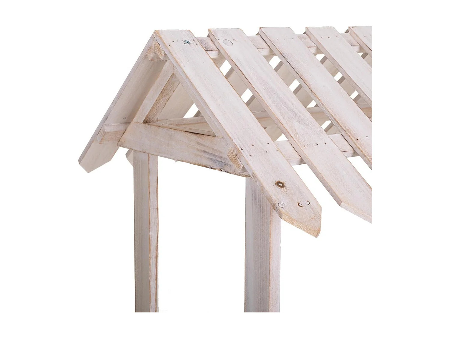 Carrello espositivo in legno bianco 119x68x138h