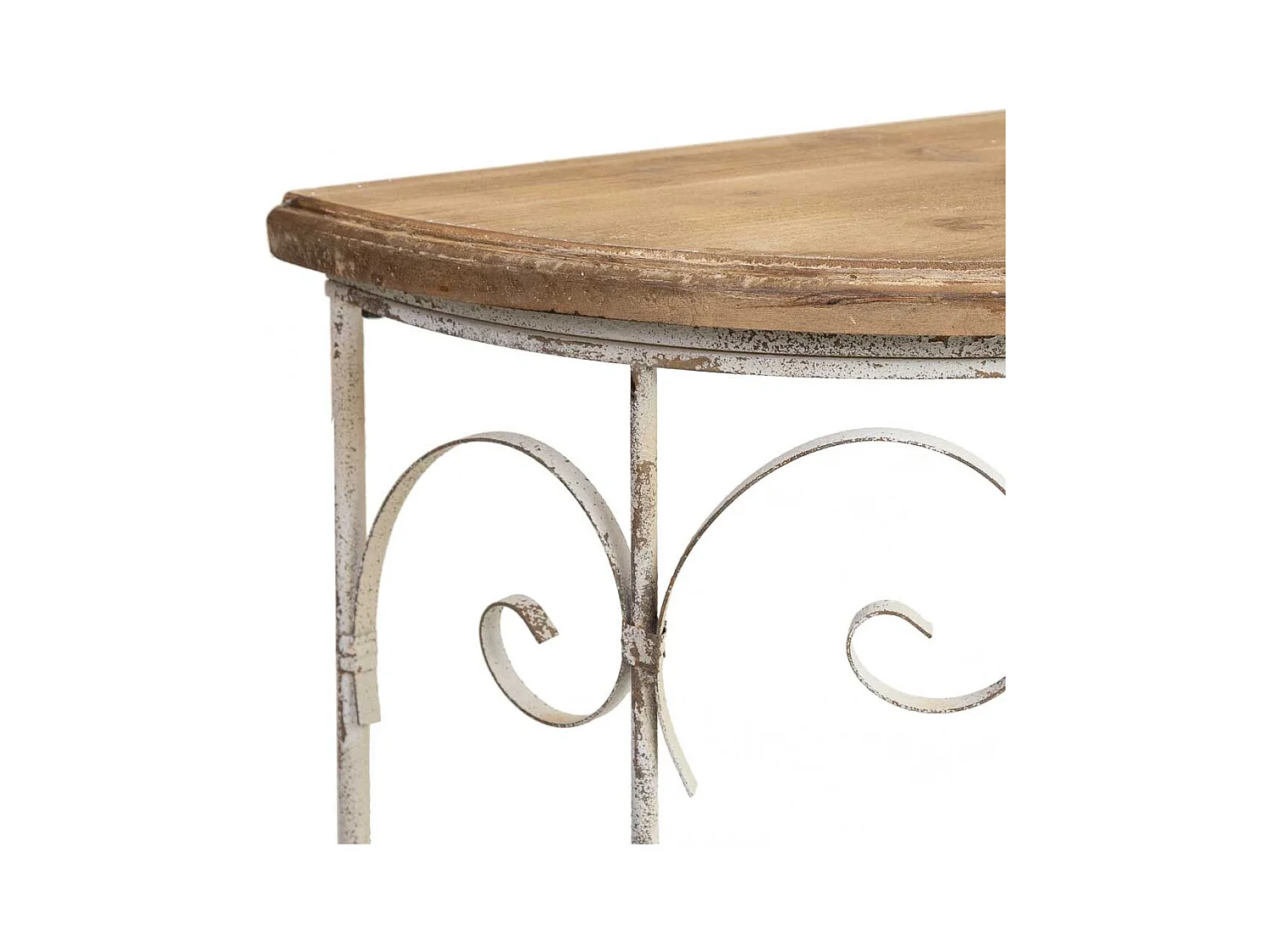 Recibidor de madera y metal acabado envejecido 109x35x81