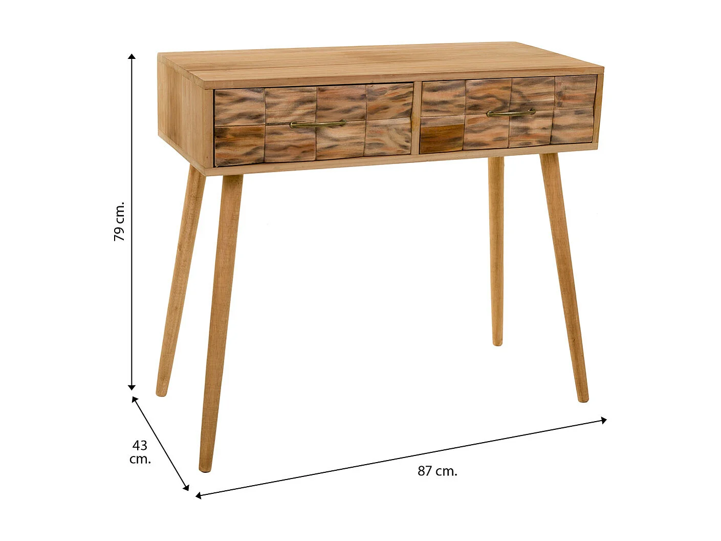 Salão de madeira marrom 87x43x79