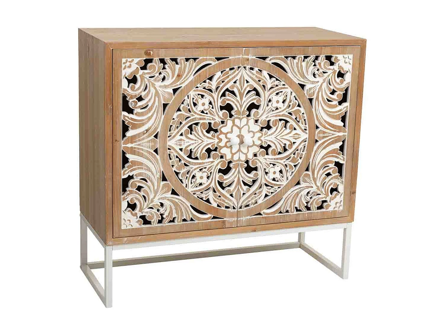 Recibidor de madera blanco 85x35x80