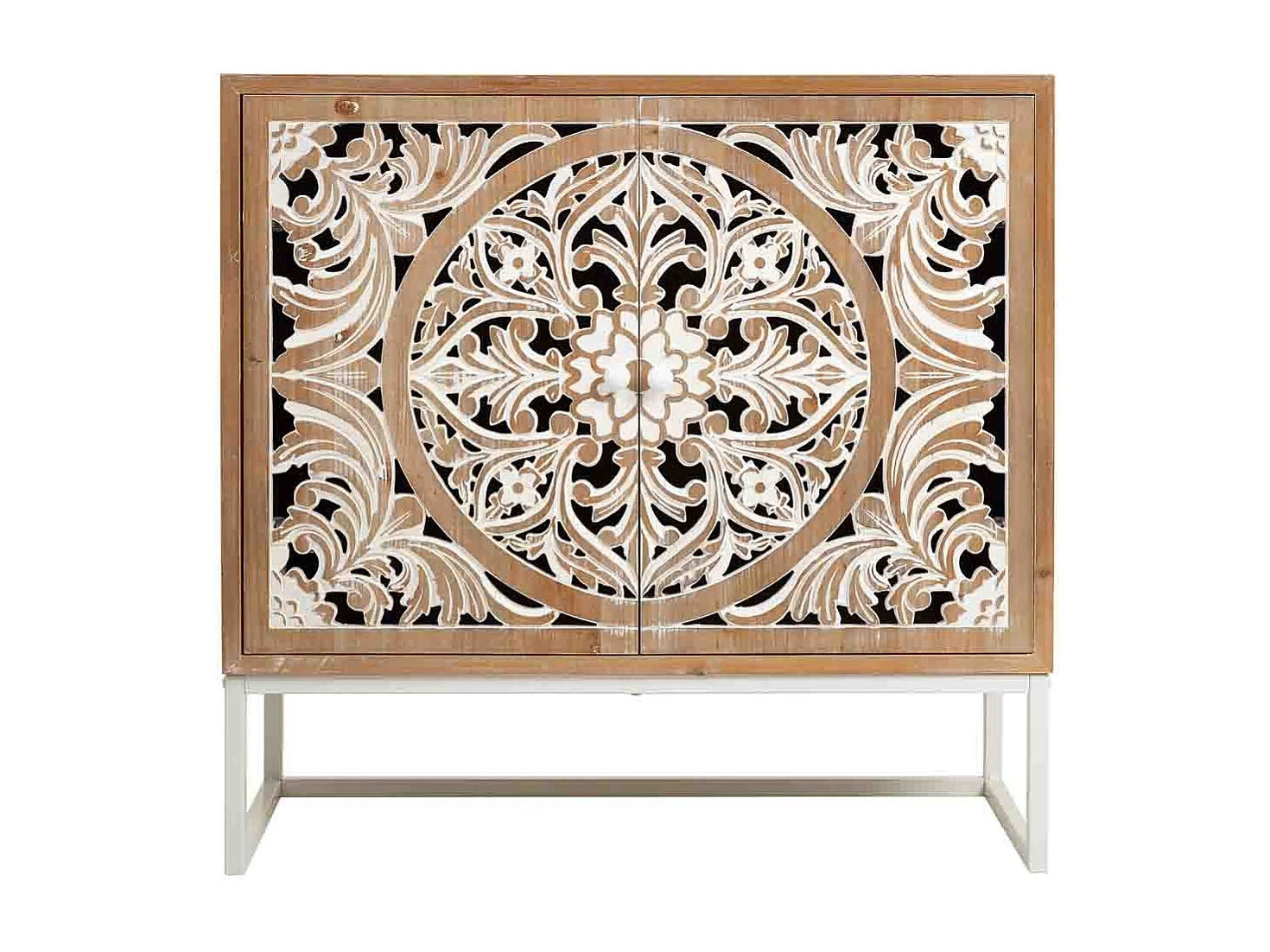 Mobile da ingresso in legno bianco 85x35x80