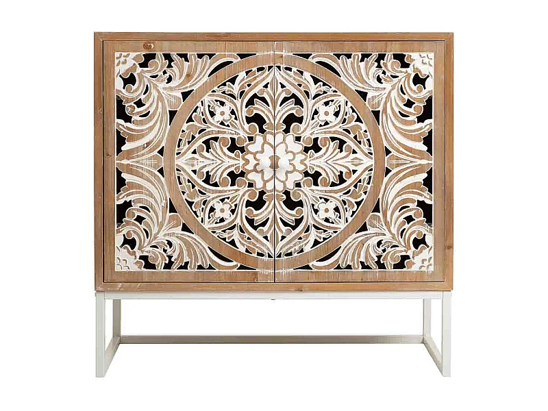 Recibidor de madera blanco 85x35x80