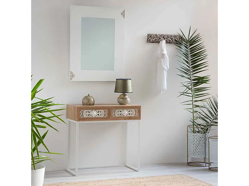 Meuble d'entrée en bois marron 80x42x79