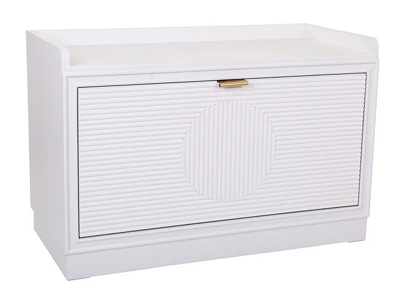 Houten schoenbank met unieke stijl en comfort