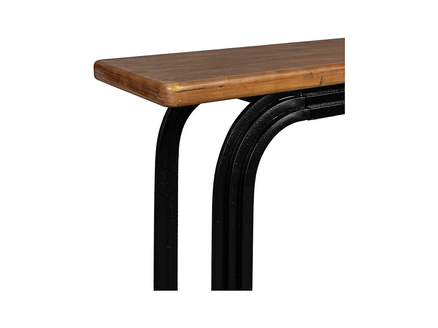 Schwarzer Flurtisch aus Holz, 140x40x78H cm