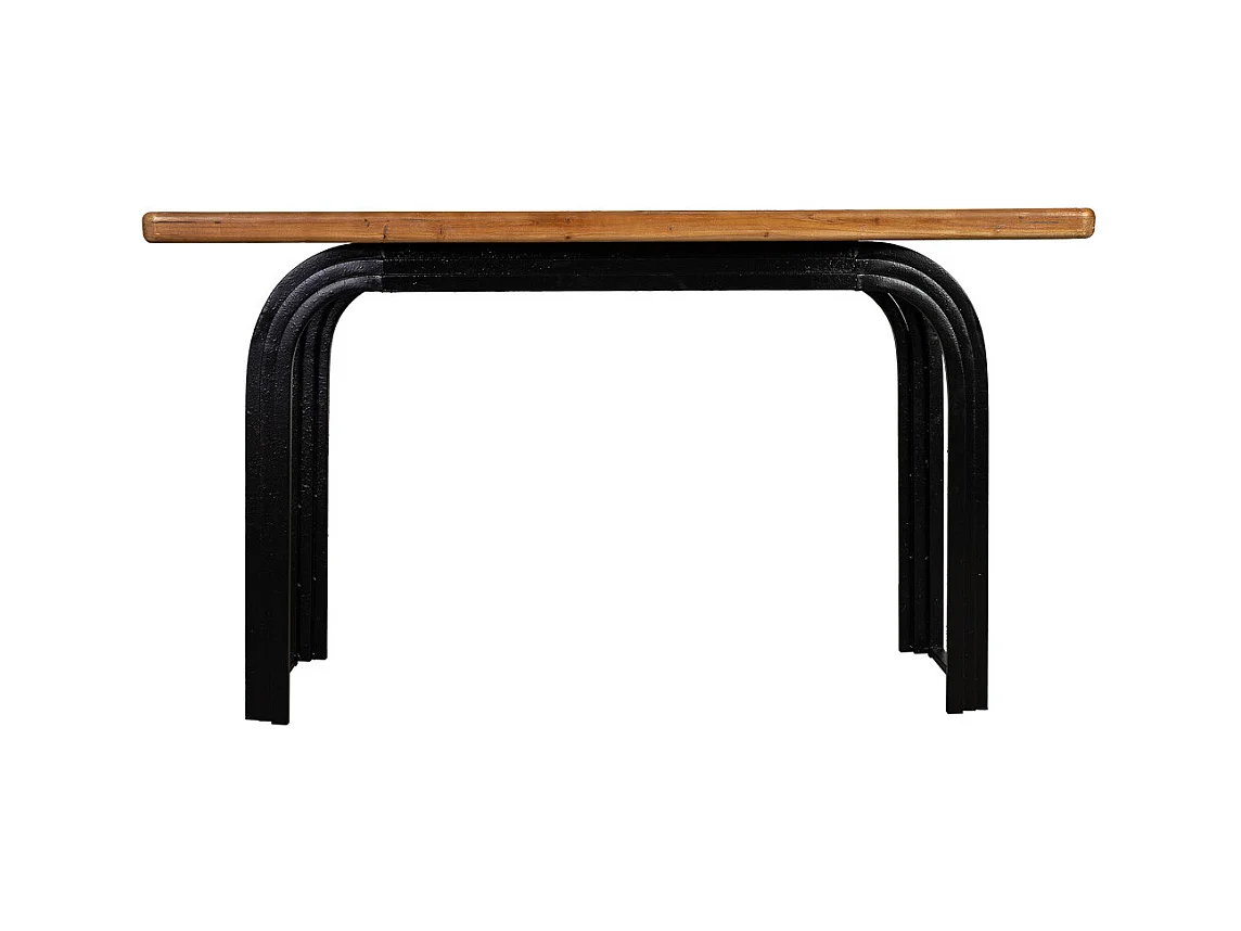 Récepteur en bois noir 140x40x78h cm