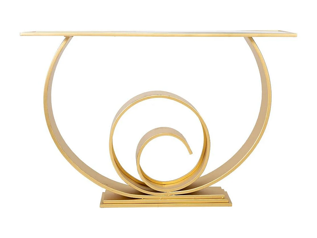 Console en métal doré 120x33x80