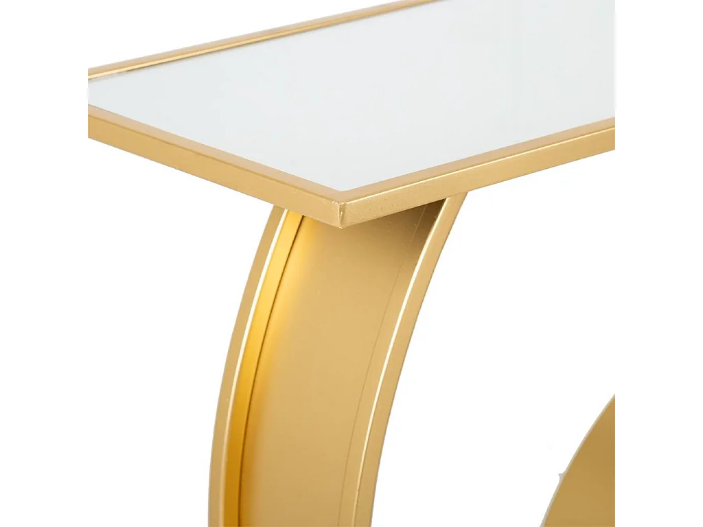 Console en métal doré 120x33x80