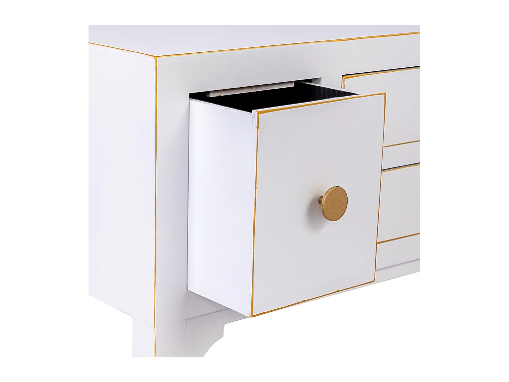 Recibidor de madera de 4 cajones   95x26x78