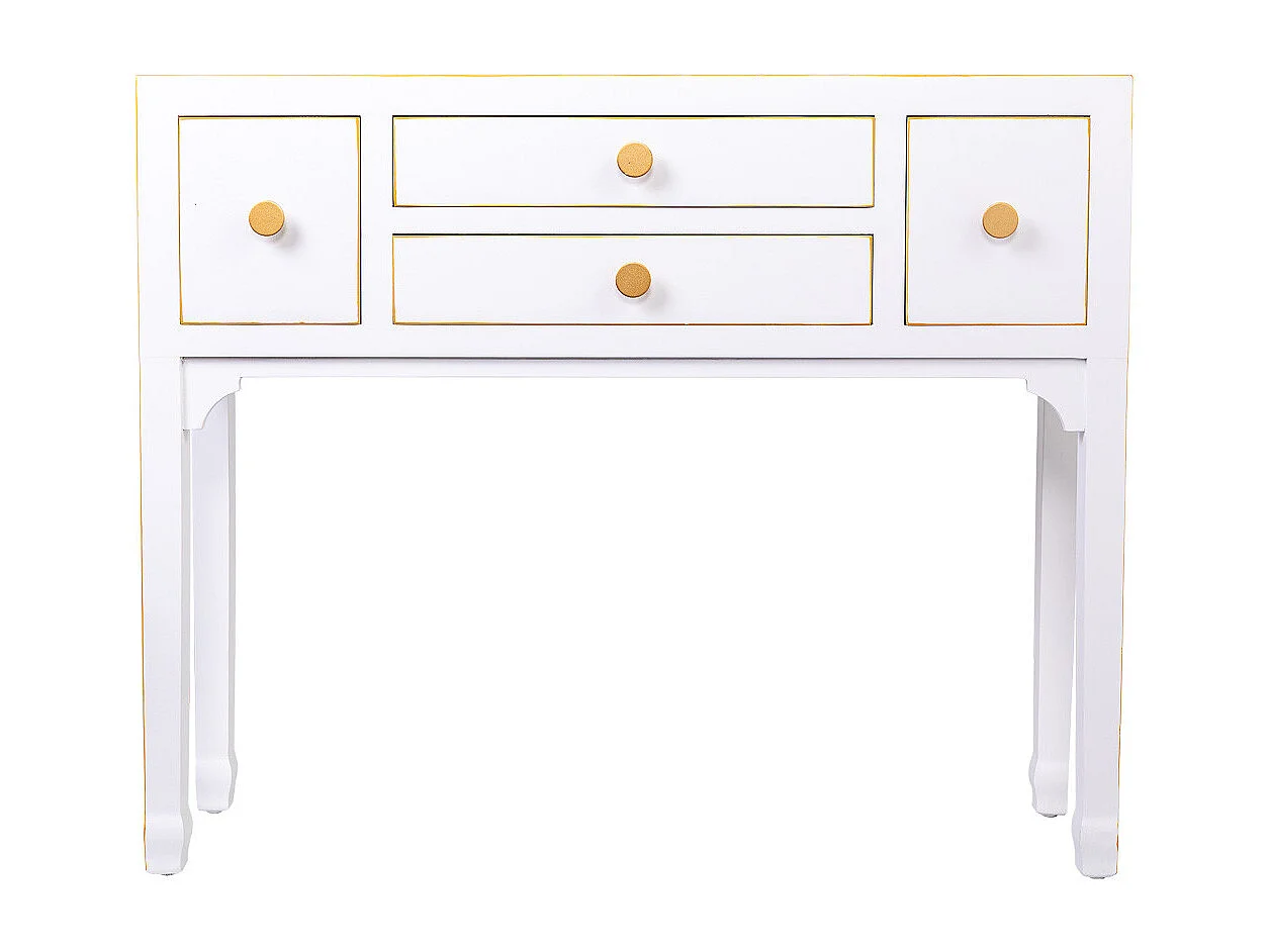 Meuble d'entrée en bois avec 4 tiroirs 95x26x78