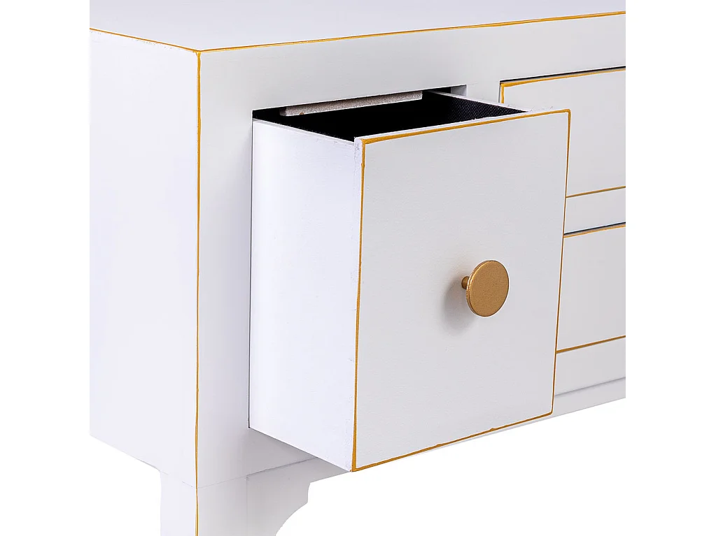 Meuble d'entrée en bois avec 4 tiroirs 95x26x78