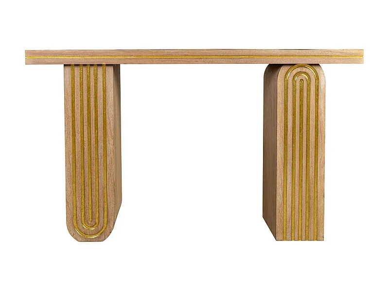 Mobile da ingresso in legno marrone 140.5x40x81.5