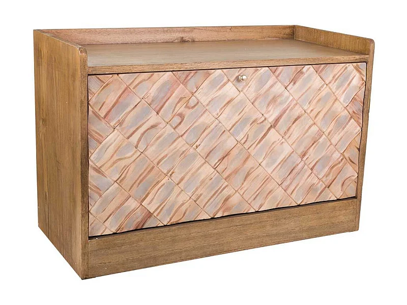 Houten schoenbank met unieke stijl en comfort