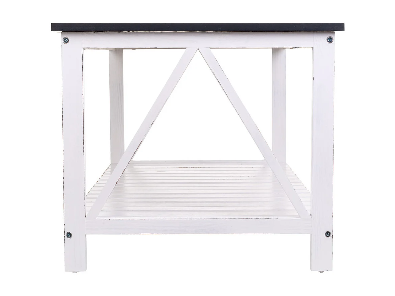 Tavolino in legno bianco 92x53x46h