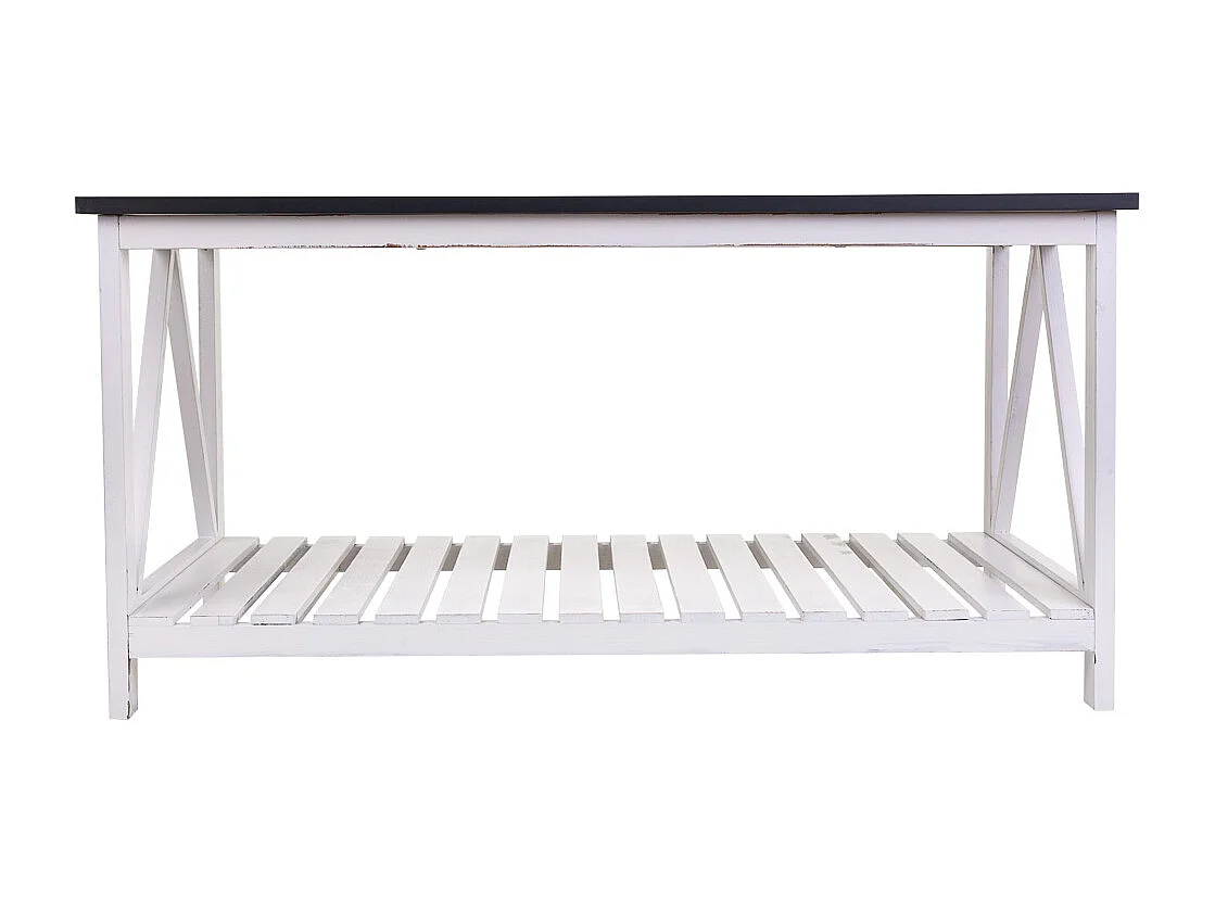 Tavolino in legno bianco 92x53x46h