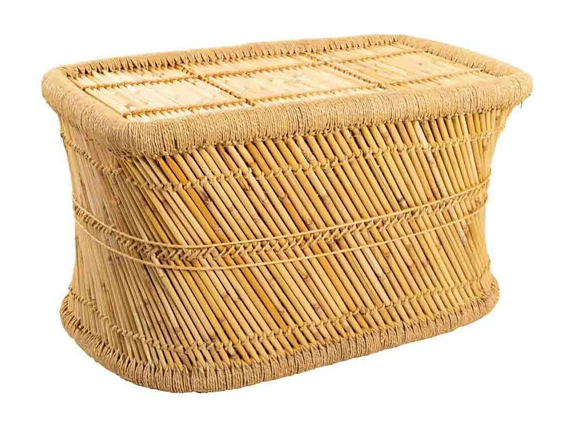 Tavolino in bambù marrone 79x48x45h