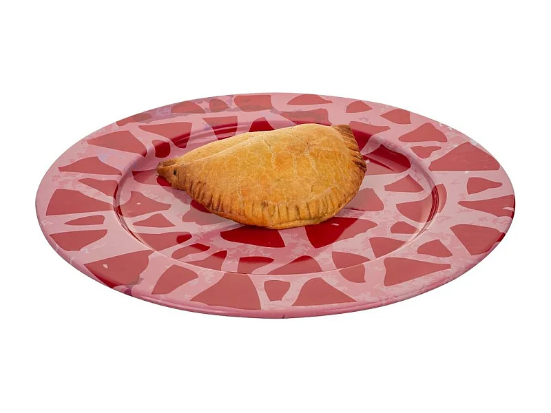 Placca in metallo rosa d33x1,5h