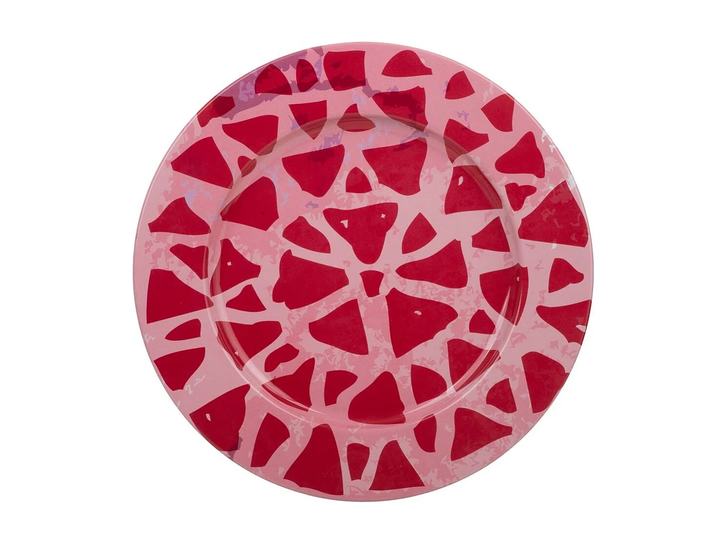 Rosa Metallplatte d33x1,5h cm