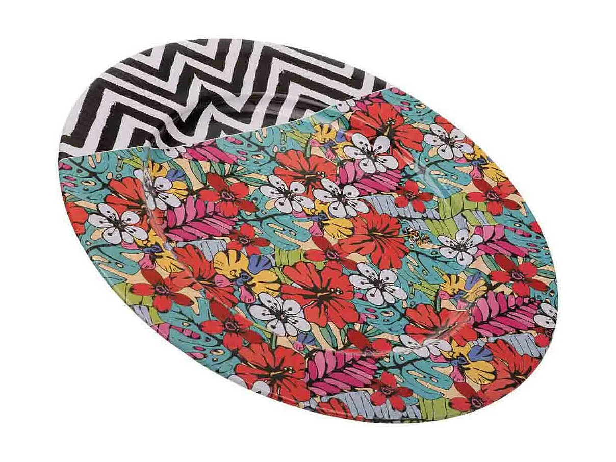 Mehrfarbige Metallplatte d33x1,5h cm