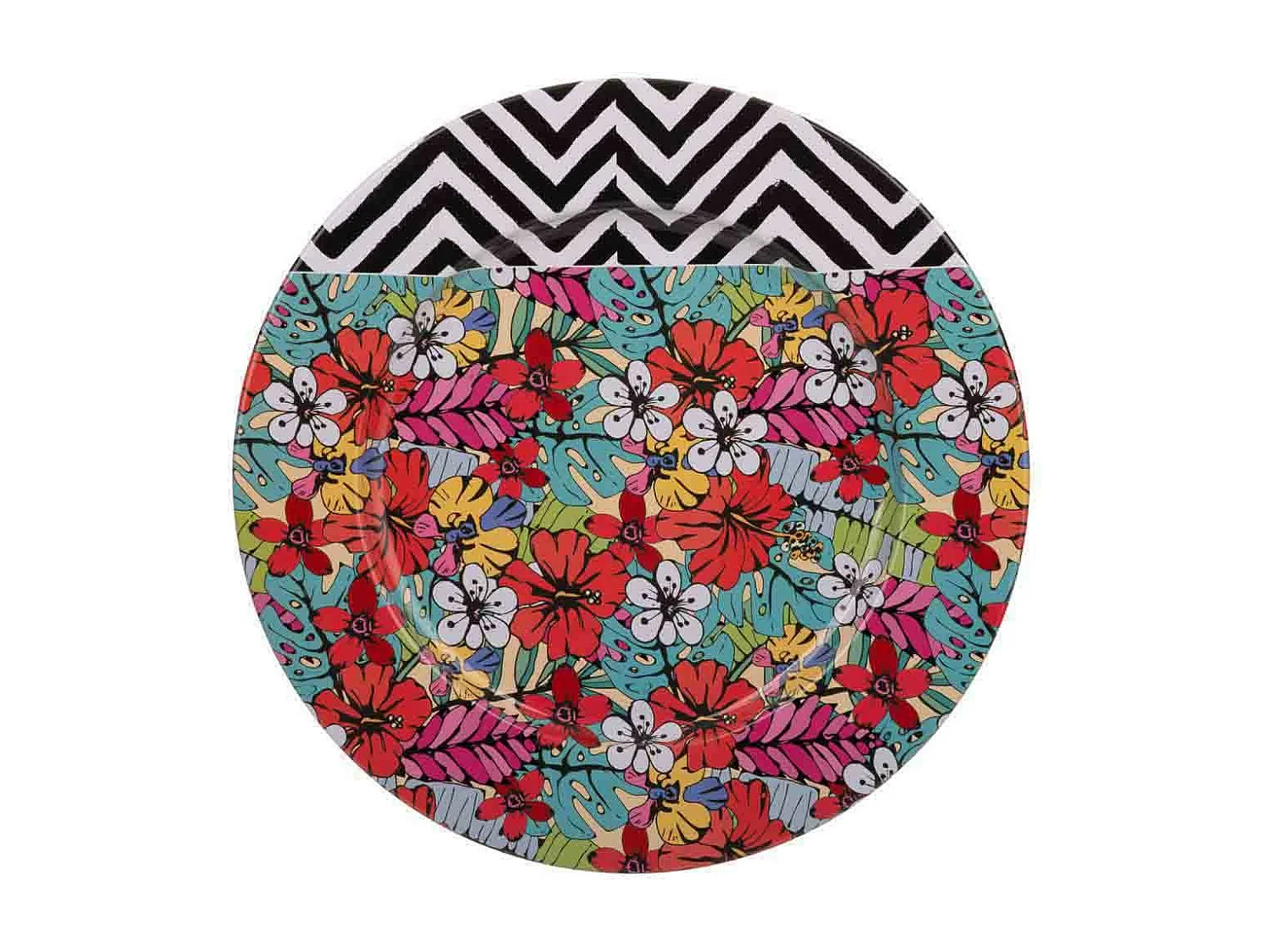 Mehrfarbige Metallplatte d33x1,5h cm