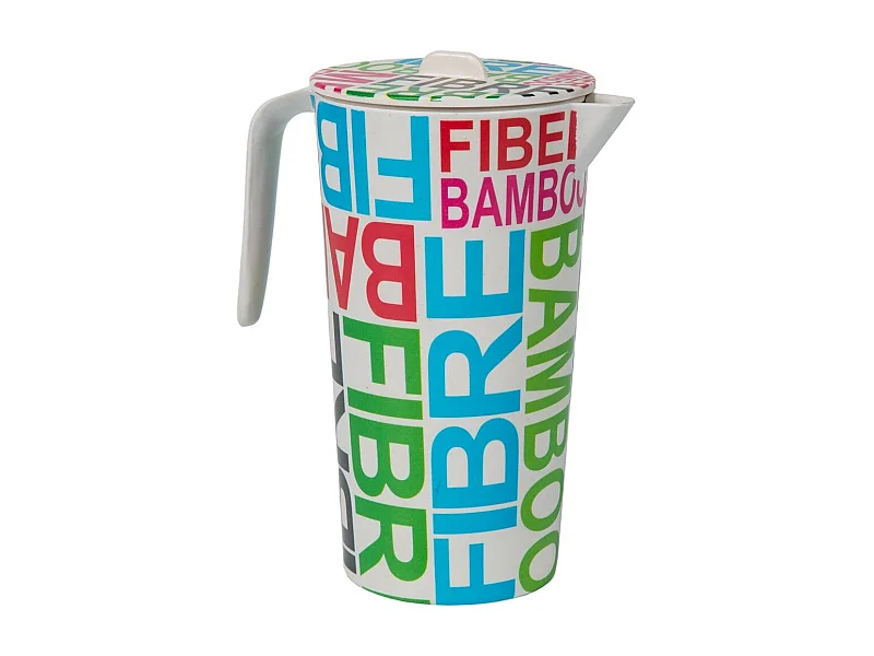 Ensemble carafe et 4 verres en bambou