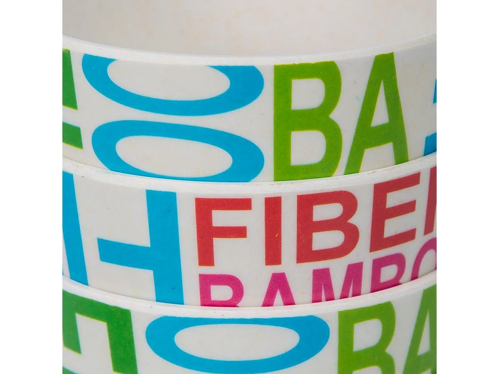 Jarro de bambu e conjunto de 4 copos