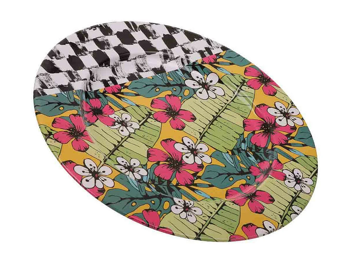 Mehrfarbige Metallplatte d33x1,5h cm