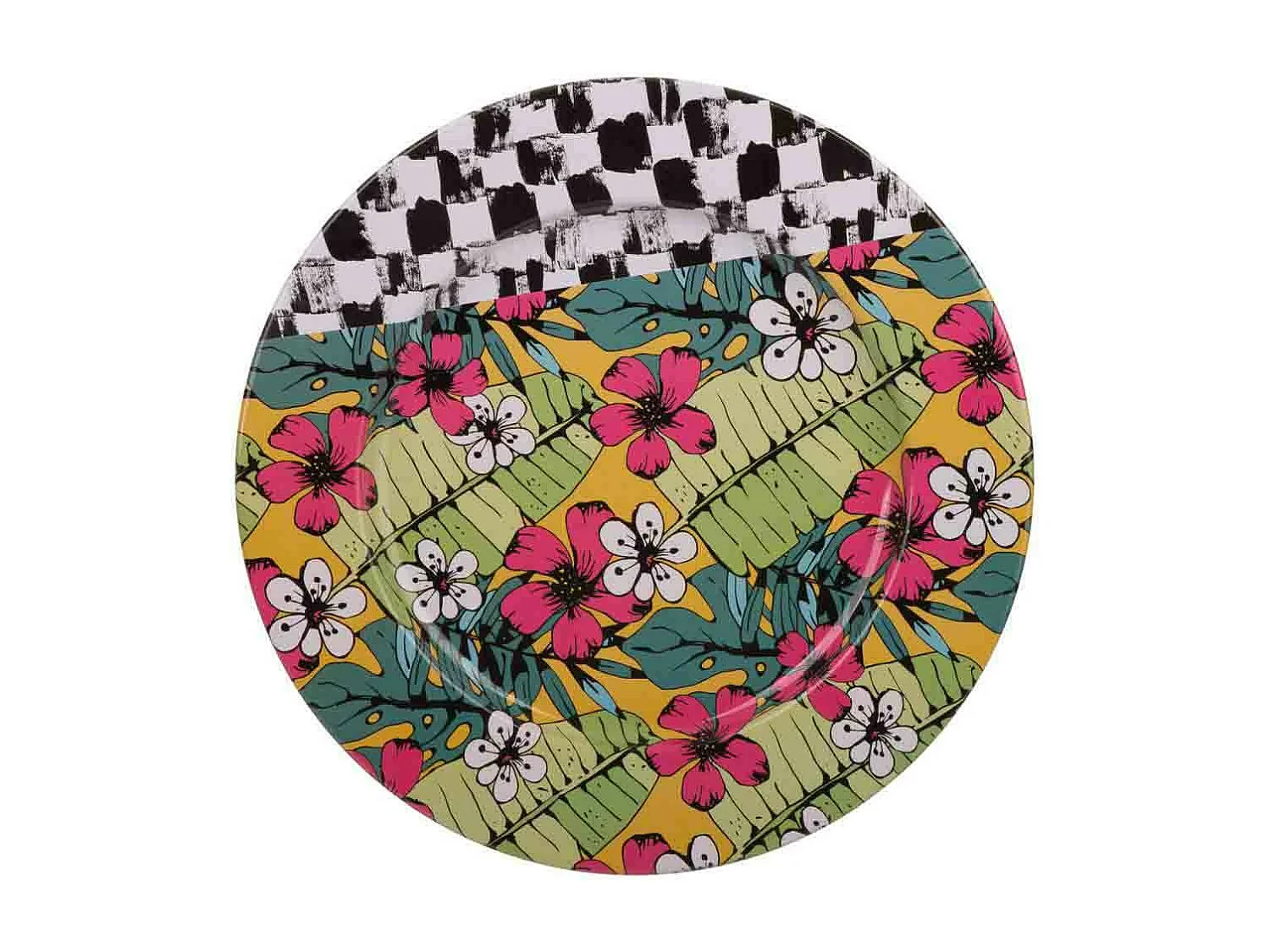 Mehrfarbige Metallplatte d33x1,5h cm