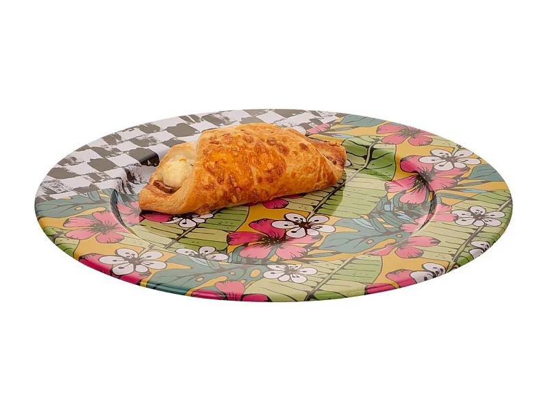 Placa de metal multicolorida d33x1,5