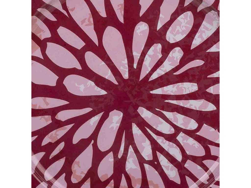 Rote Metallplatte d33x1,5h cm