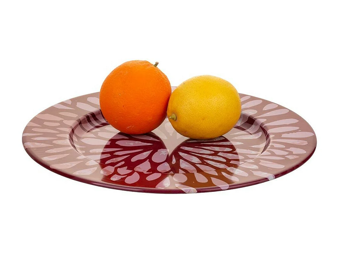 Rote Metallplatte d33x1,5h cm