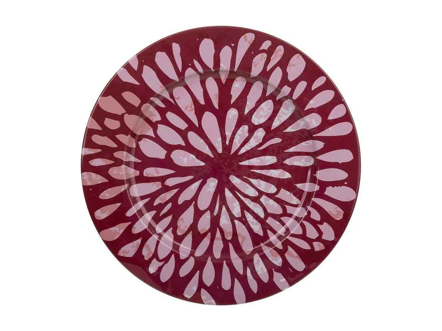 Rote Metallplatte d33x1,5h cm