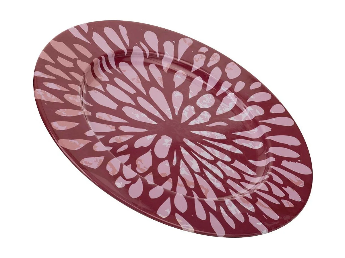 Placa de metal vermelha d33x1.5