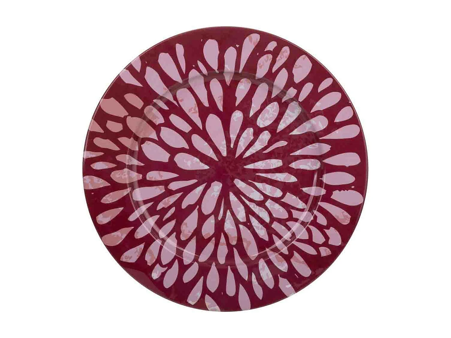 Placa de metal vermelha d33x1.5