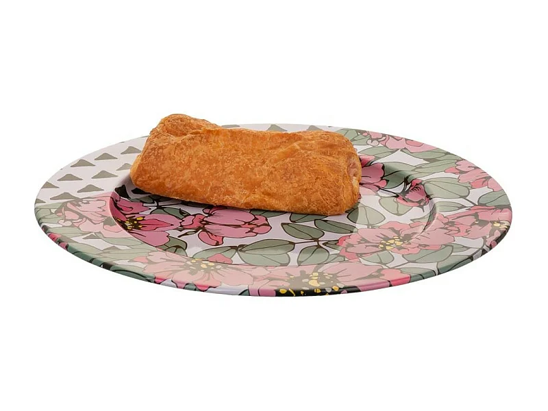 Piatto in metallo multicolore d33x1,5h