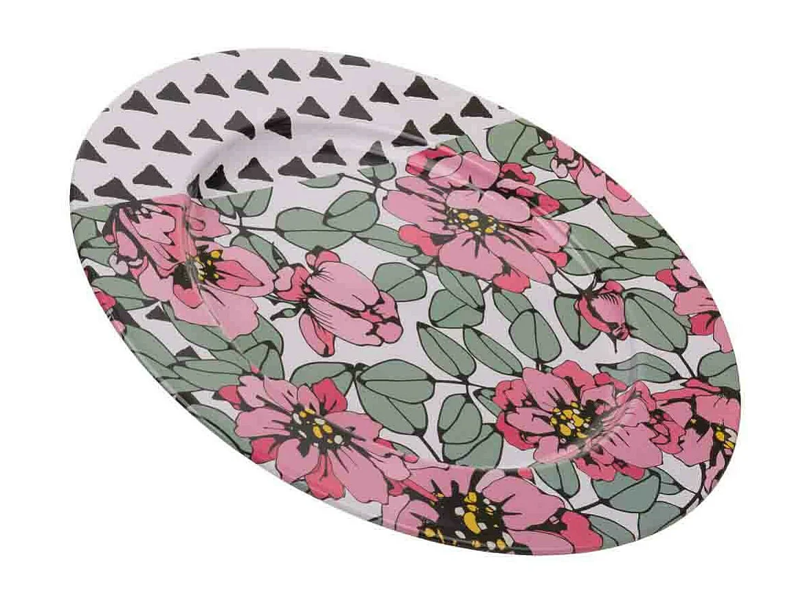 Placa de metal multicolorida d33x1,5