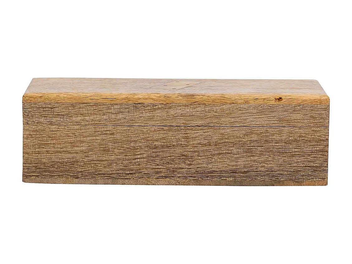 Dominó en caja de madera marrón 20x7x6