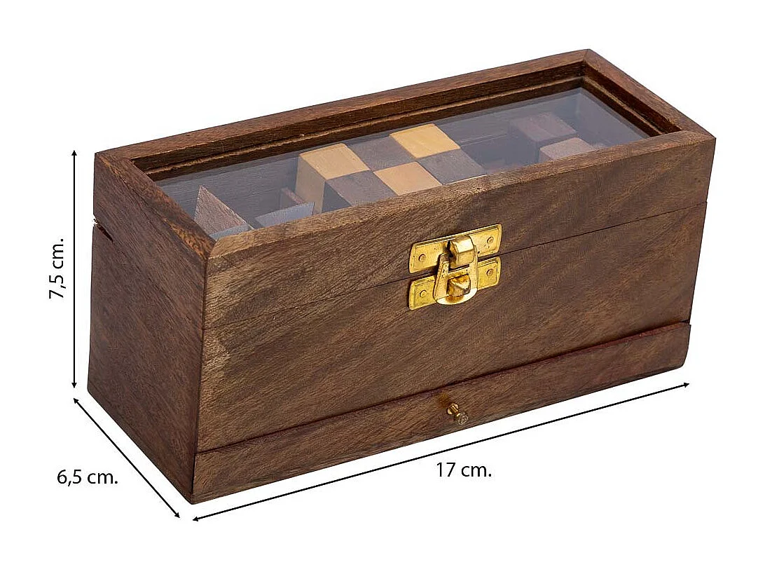 Jeu de 4 casse-têtes 17x6,5x7,5h