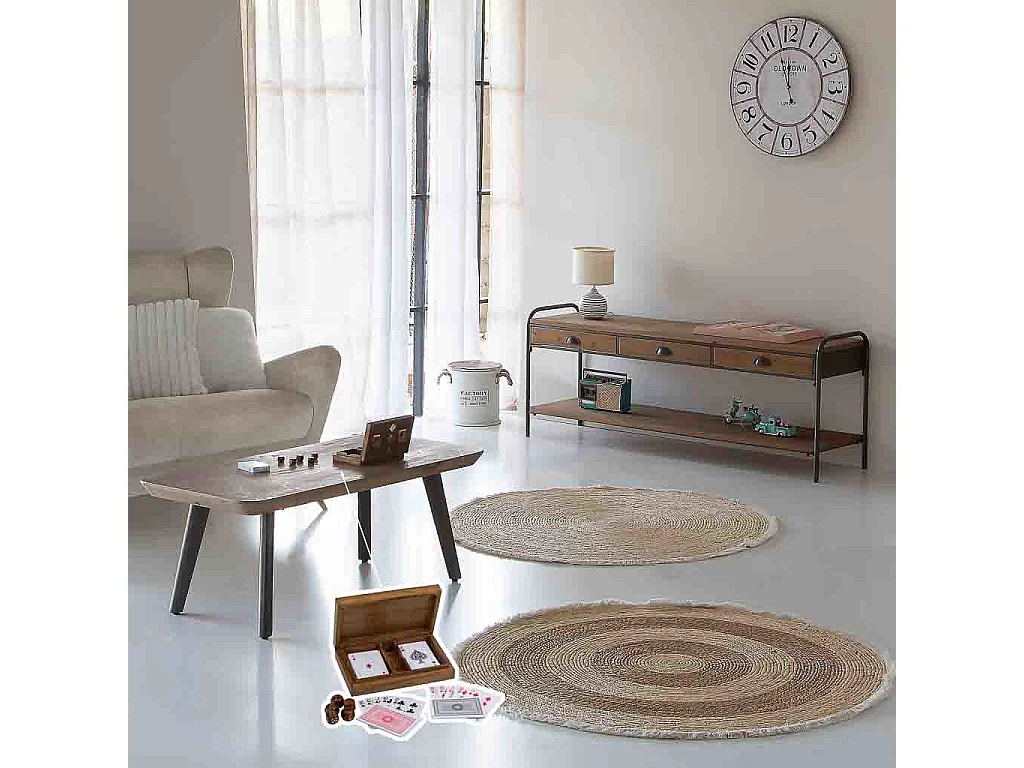 Karten- und Würfelspiel mit Holzkiste 19x12x4h cm