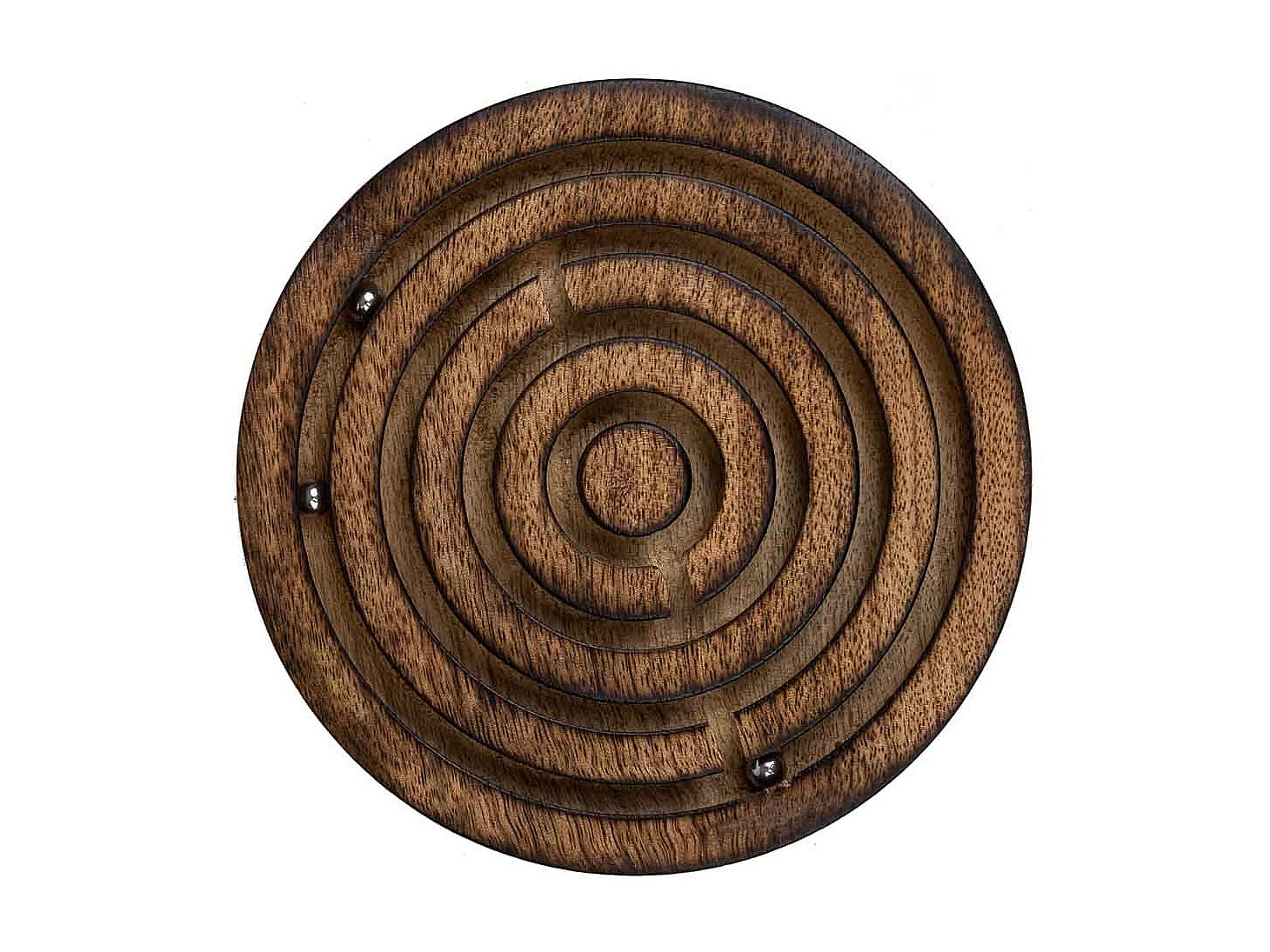 Juego de rompecabezas redondo de madera marrón d15x5