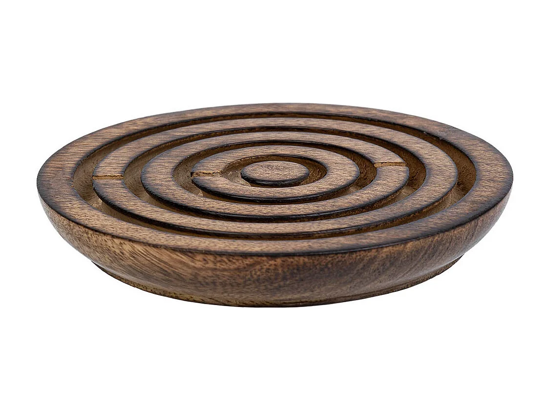 Juego de rompecabezas redondo de madera marrón d15x5
