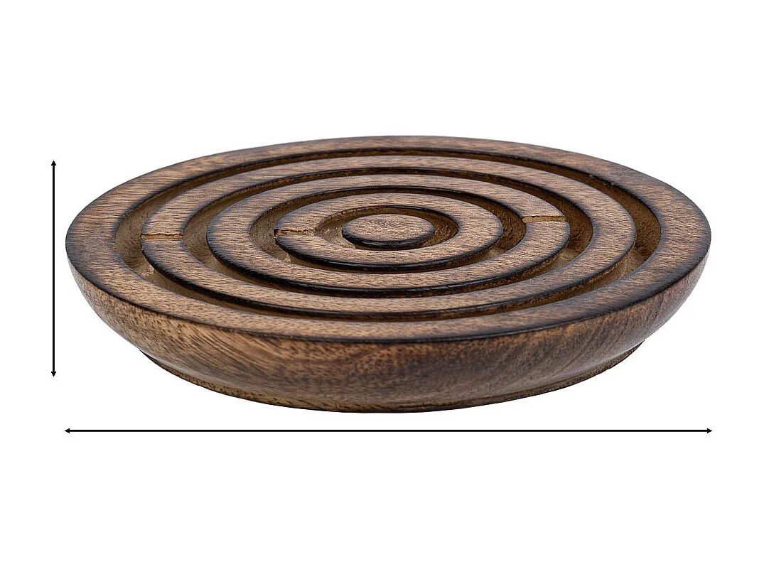 Juego de rompecabezas redondo de madera marrón d15x5