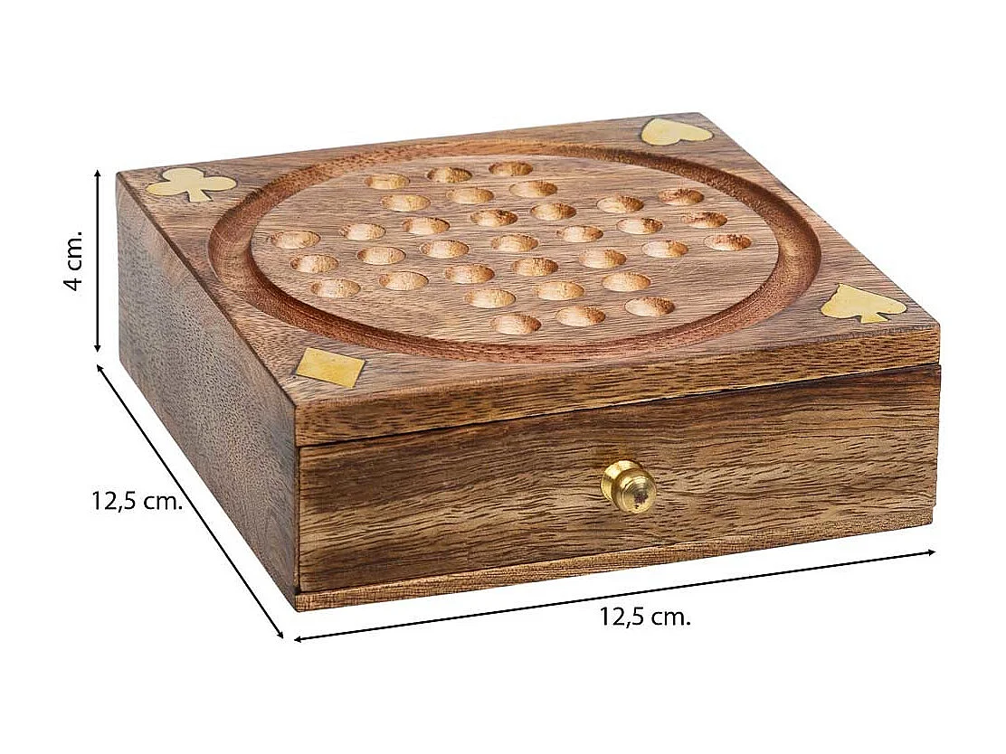 2 in einem Spiel (SolitÃ¤r + Würfel) 12,5x12,5x4h cm