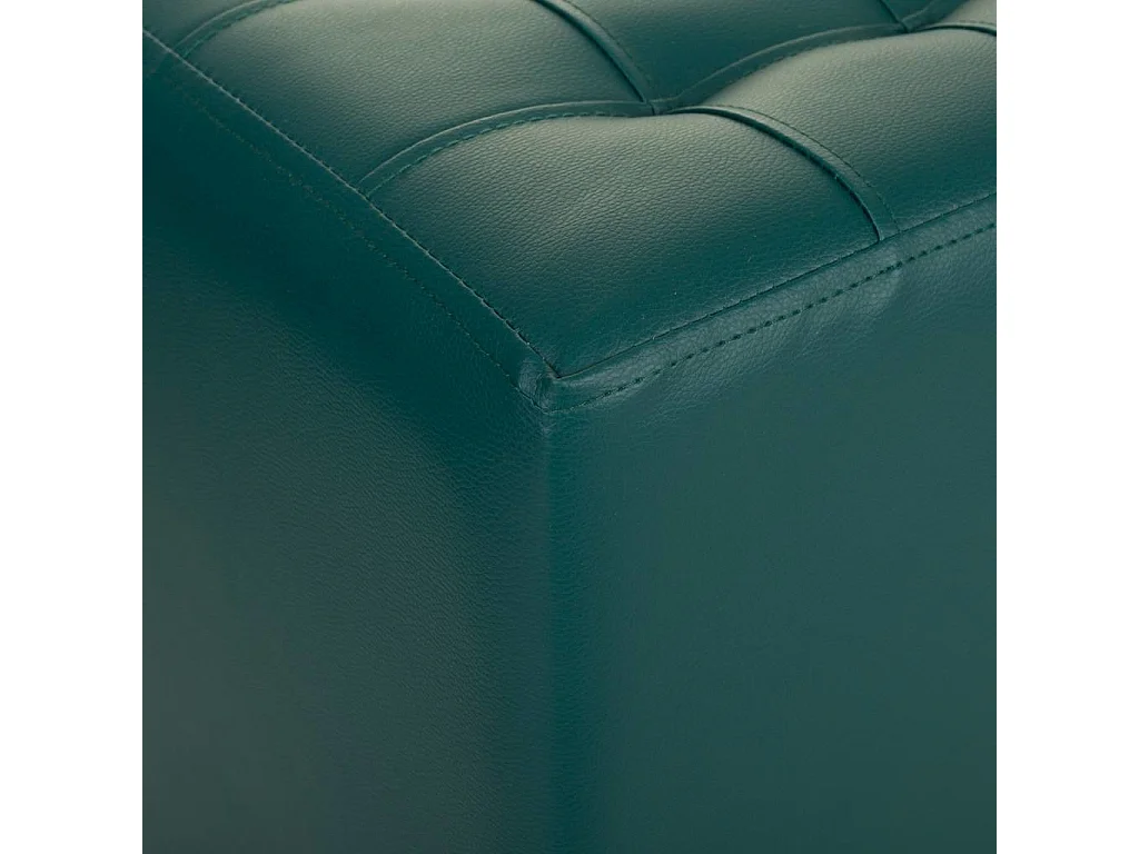 Grüner gepolsterter Hocker 40x40x38h cm