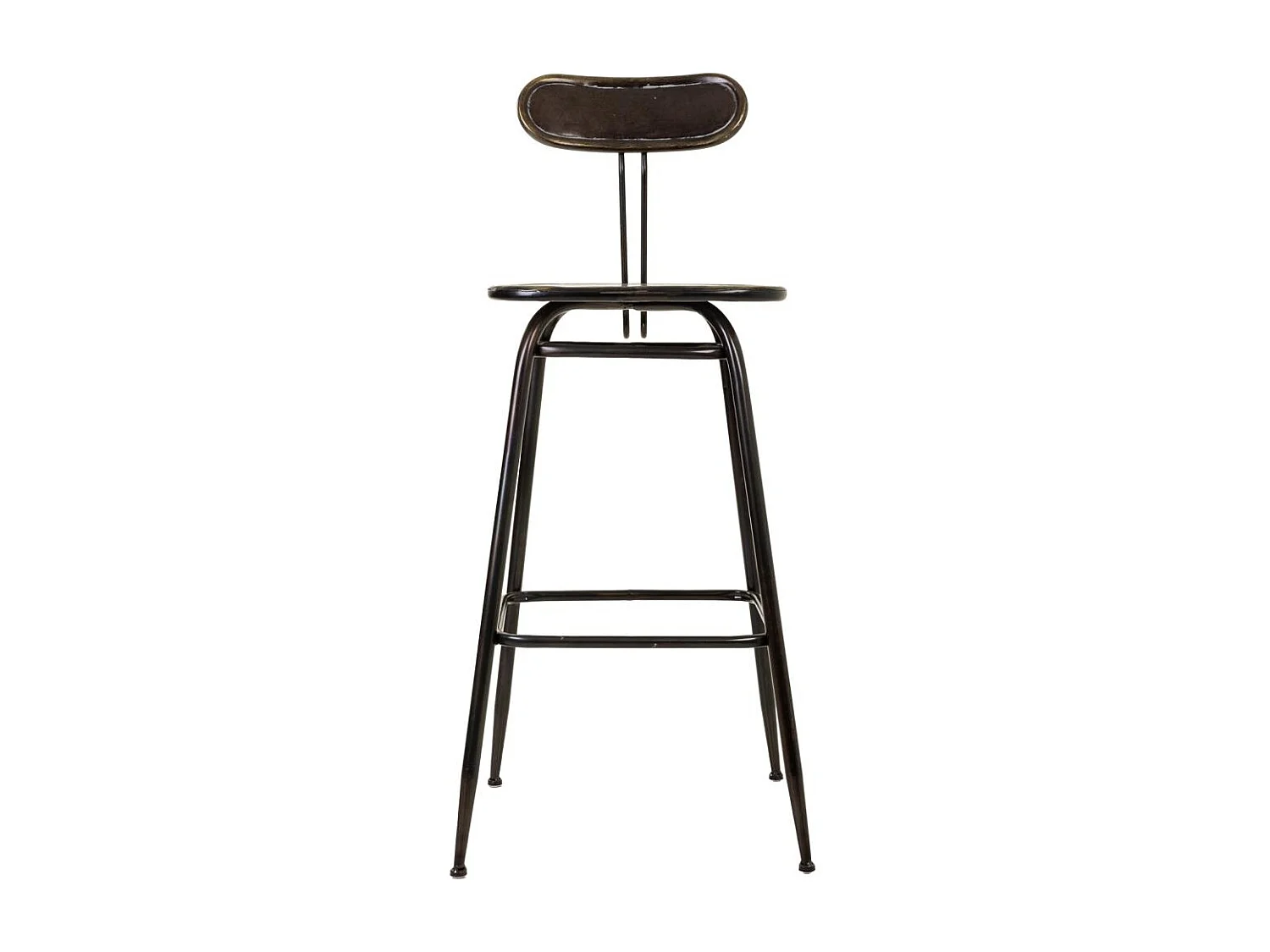 Sgabello in metallo marrone 45x36x106h