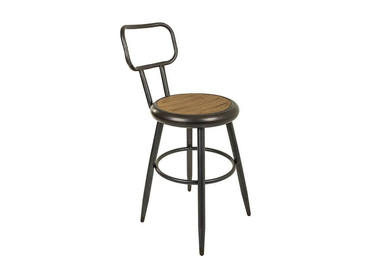 Tabouret en métal marron 45x36x106h